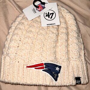 New England Patriots '47 Women's Knit Hat - Cream NWT